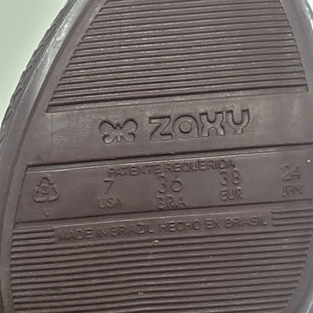 Zaxy Plum Colored Mary Jane Jelly Flats With Gold/light Pink Bows Sz7 - Picture 10 of 12